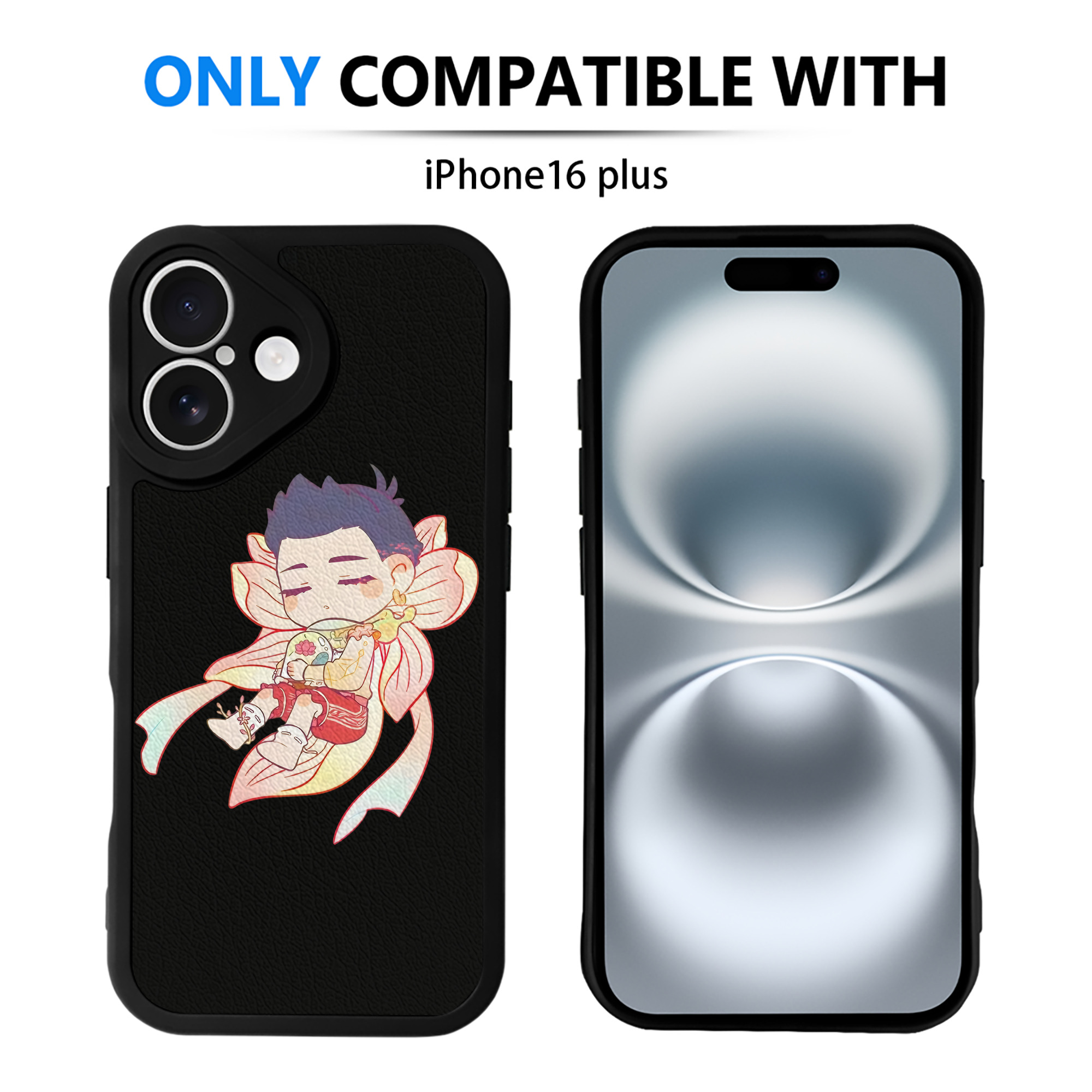 （画像用） Ne Zha 2 ナタ 魔童の大暴れ 【iPhone 16シリーズ対応】シリコンスマホケース（レザー調） 材質：シリコン